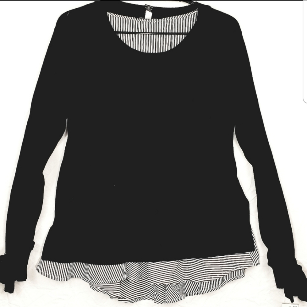INC Scoop Neck Side Slit Sweater with Cami